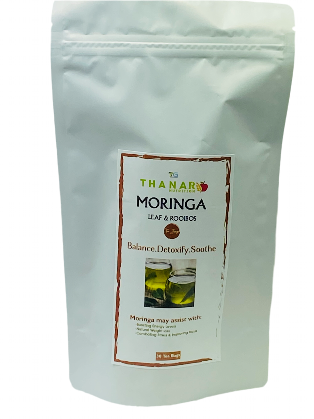 Moringa leaf and rooibos tea