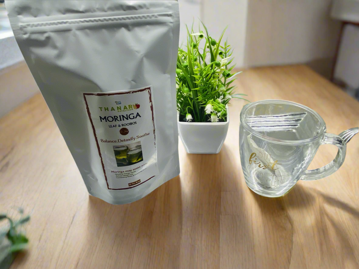 Moringa leaf and rooibos tea
